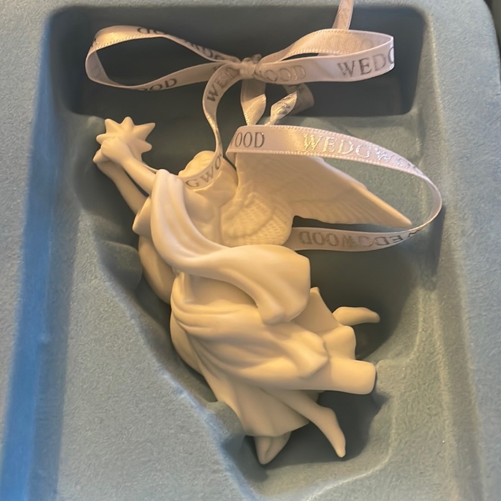 Wedgwood White Angel Christmas Ornament NIB